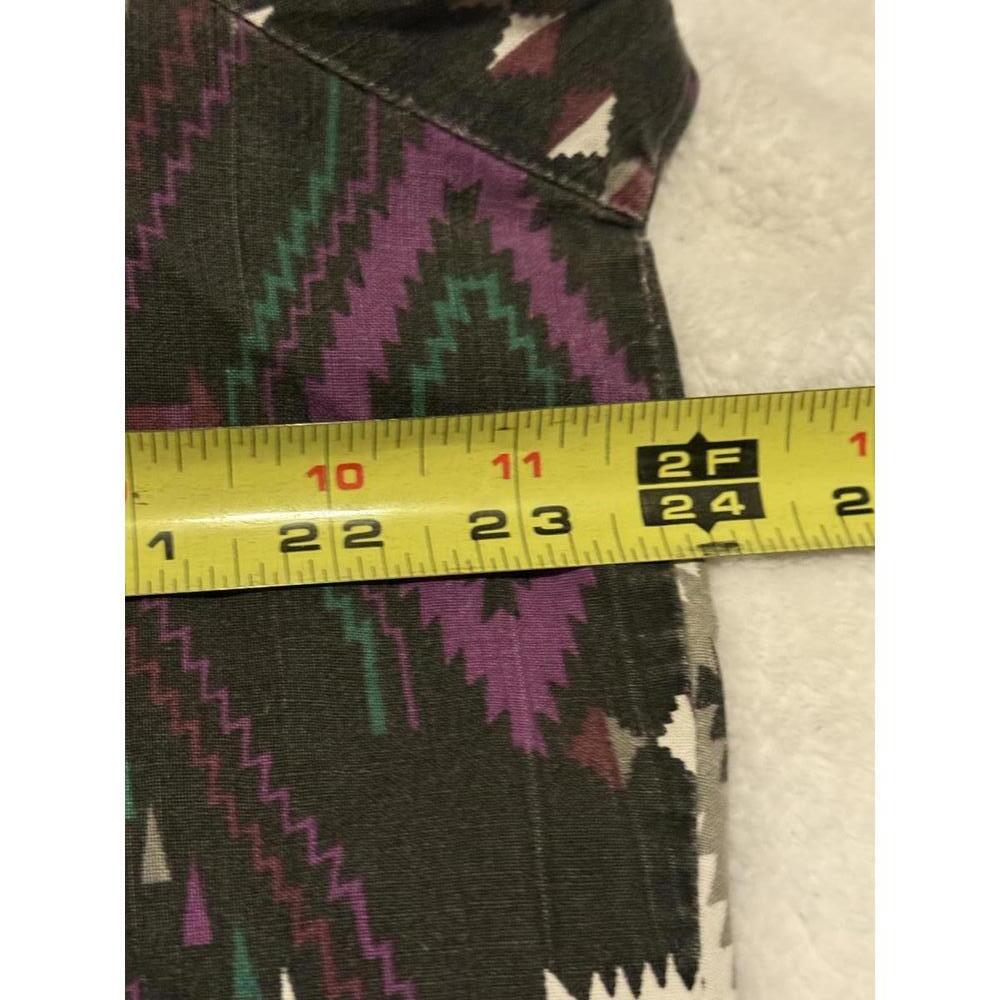 Authentic Western Youngbloods Aztec Print Button Up Shirt Large - Picture 5 of 6